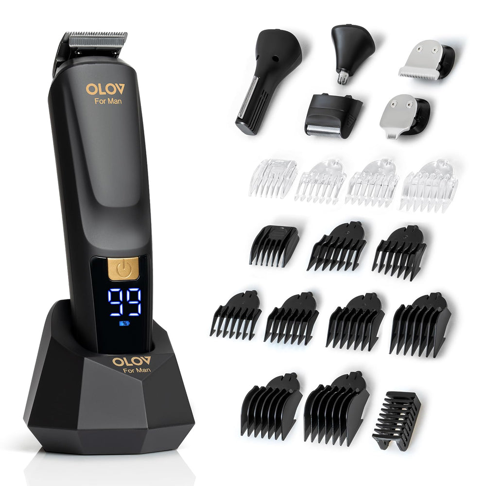 OLOV For Man front package showing kit contents and neat storage benefits