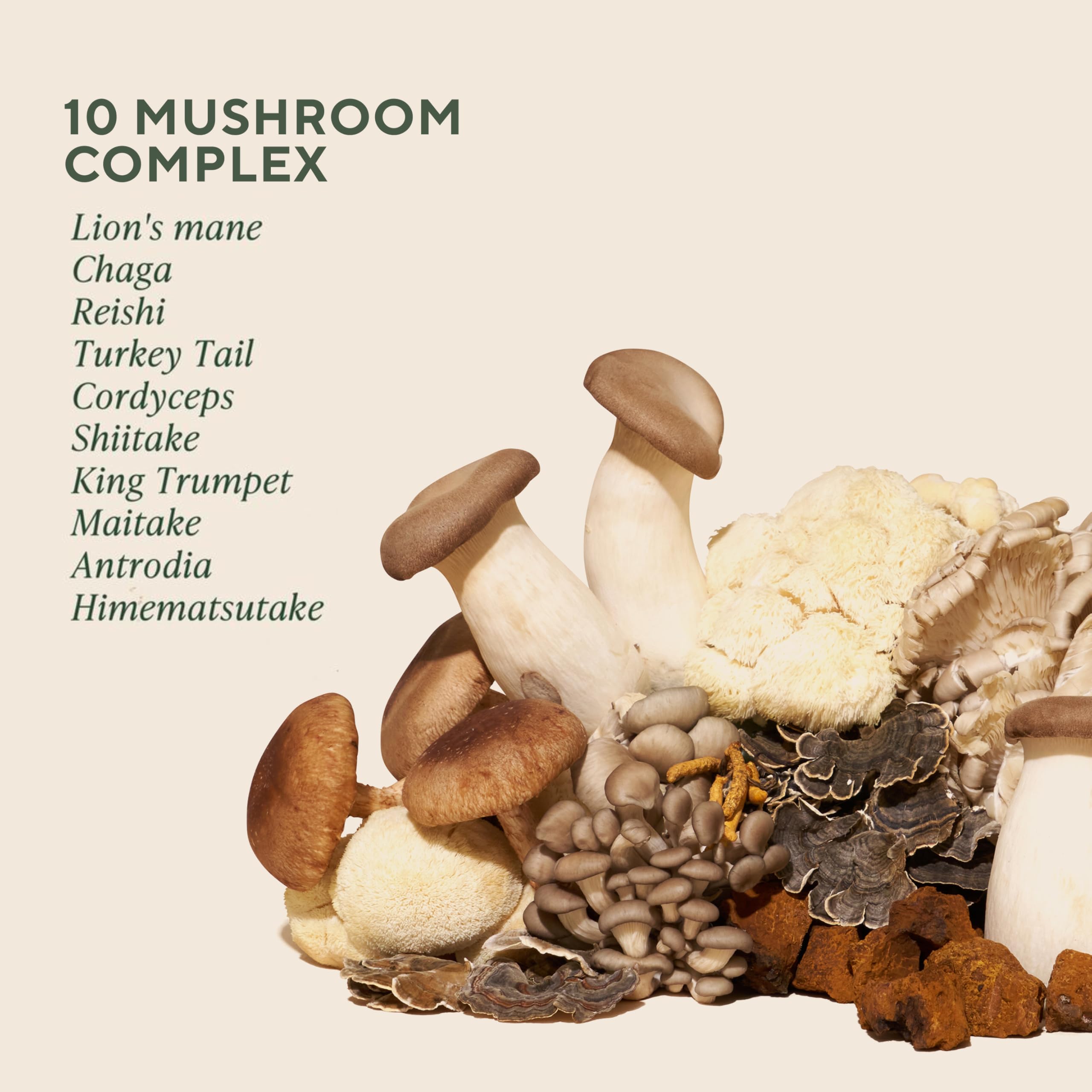 OM MUSHROOM SUPERFOOD closeup of a capsule texture highlighting potency
