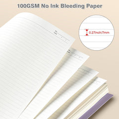 OMEYA front pocket and elastic closure keeping loose papers secure
