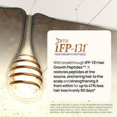 OMI WellBeauty serum texture on fingertip demonstrating lightweight absorption