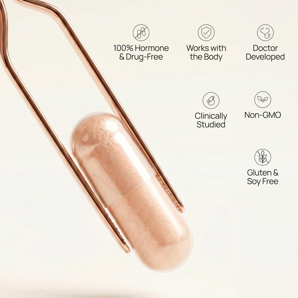 OMI WellBeauty bottle in hand to show size and practical daily use