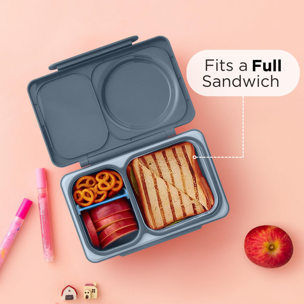 Omie OmieBox UP inside a school bag in a lifestyle scene showing everyday convenience