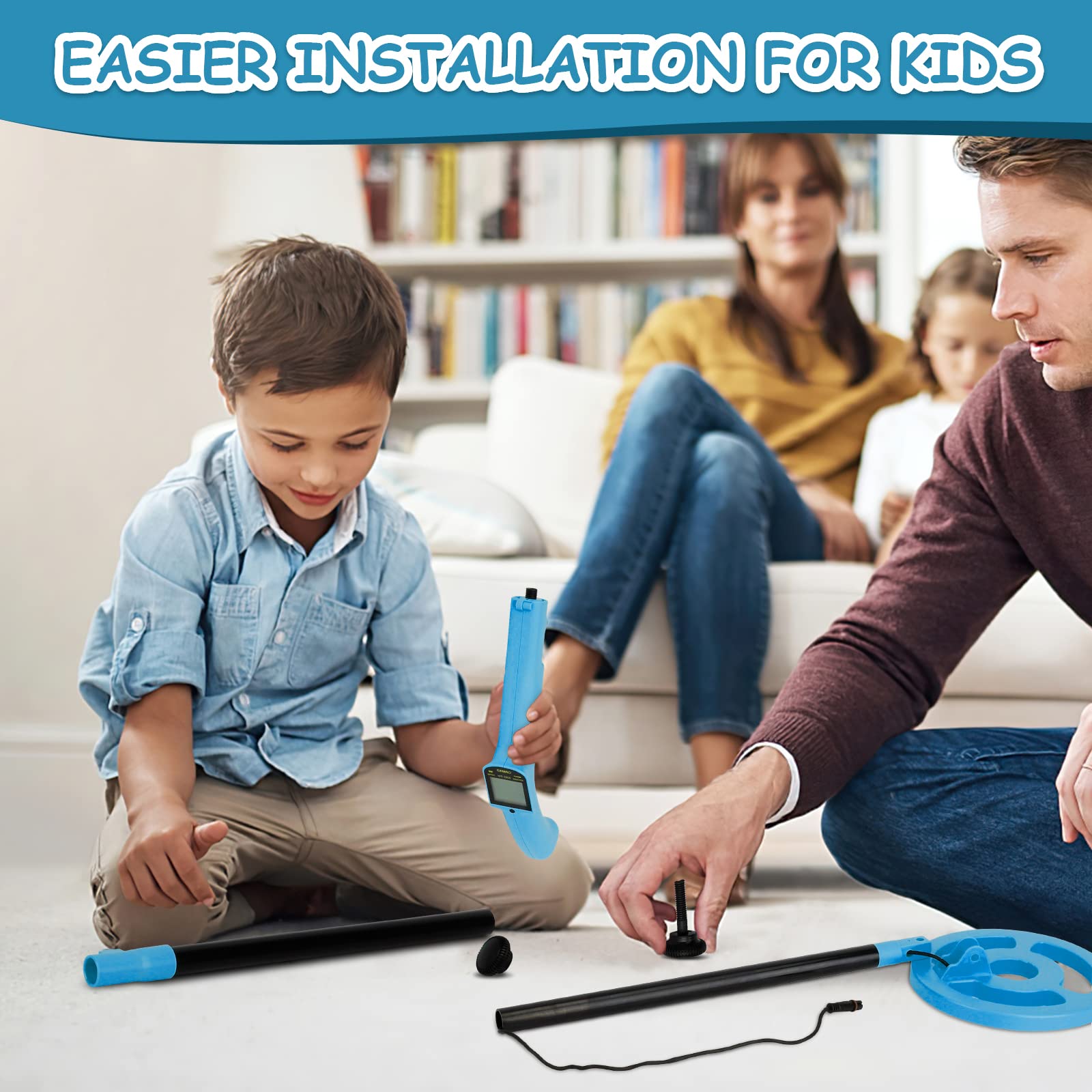 OMMO accessories including 9V battery shovel and rake for ready play