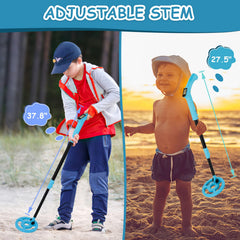OMMO adjustable stem demonstrating height range for growing kids