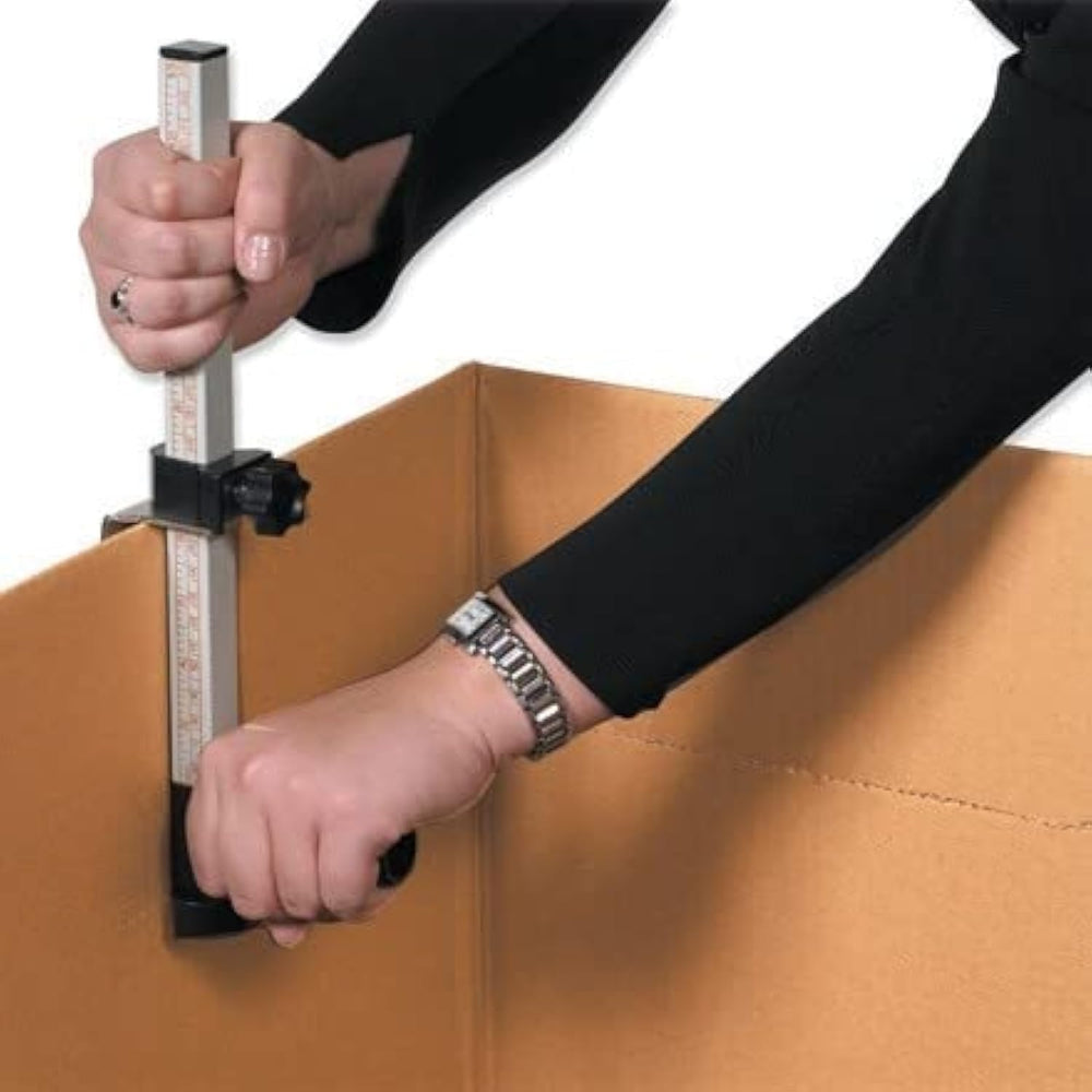 OMNI Factory front view of the box resizer tool showing whole unit and benefits of compact design
