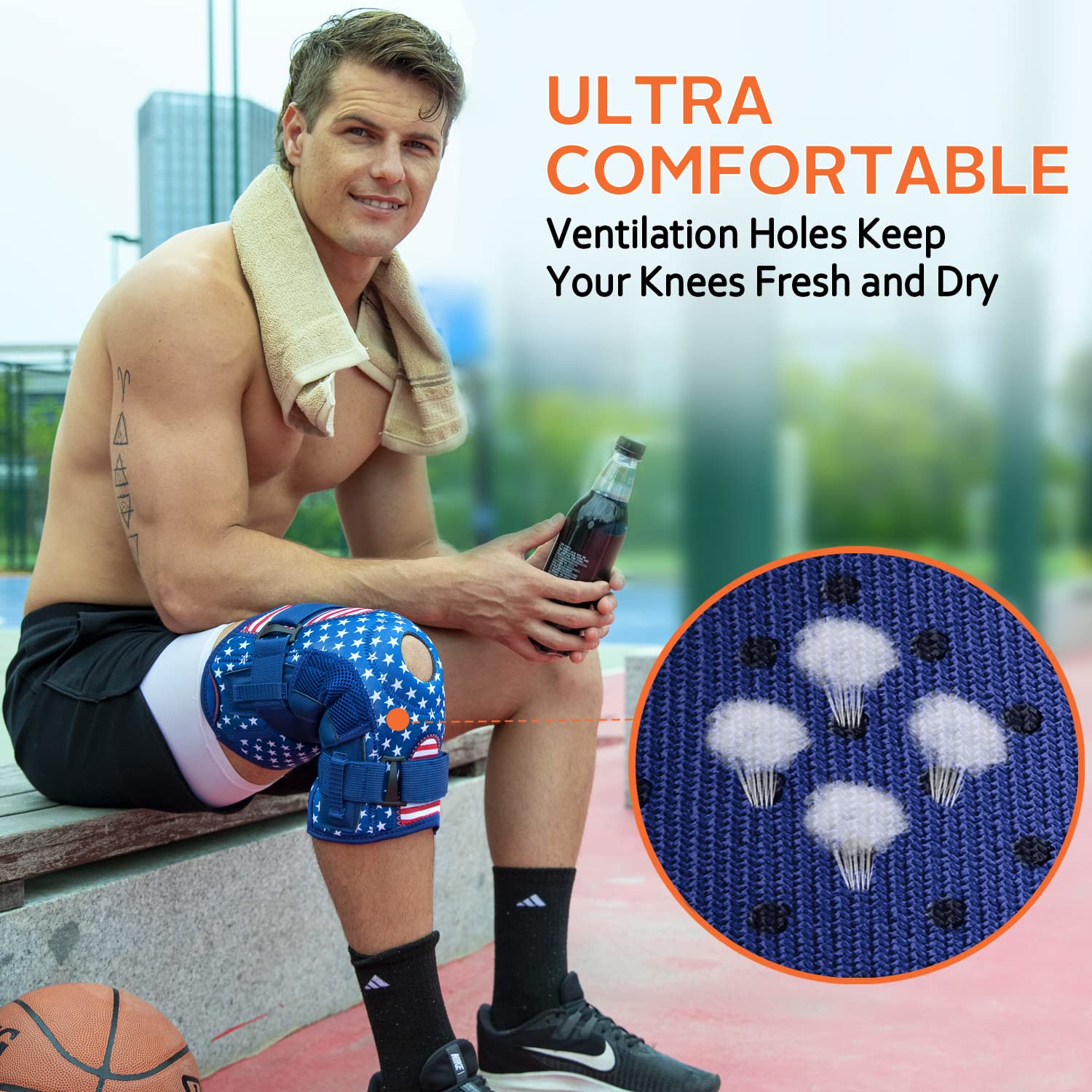 Omples worn while running showing support during exercise