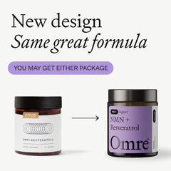 OMRE powder texture detail displaying micronized resveratrol quality
