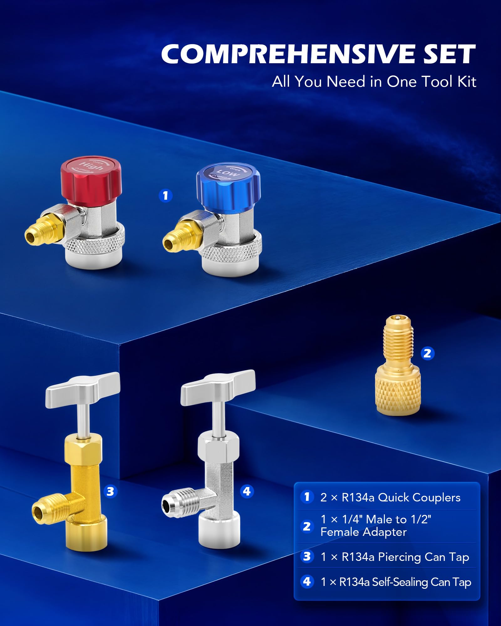 Orion Motor Tech color-coded 5 ft hoses for clear safe service connections