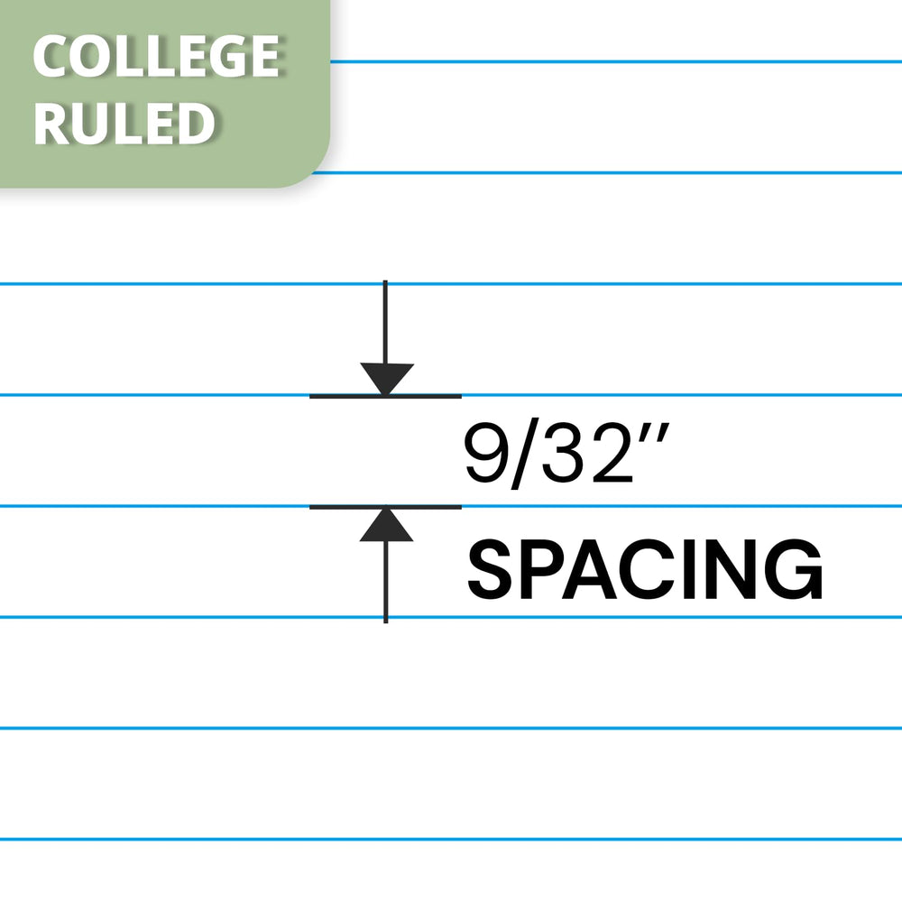 ONAVIA college-ruled pages close detail maximizing writing space and neat notes