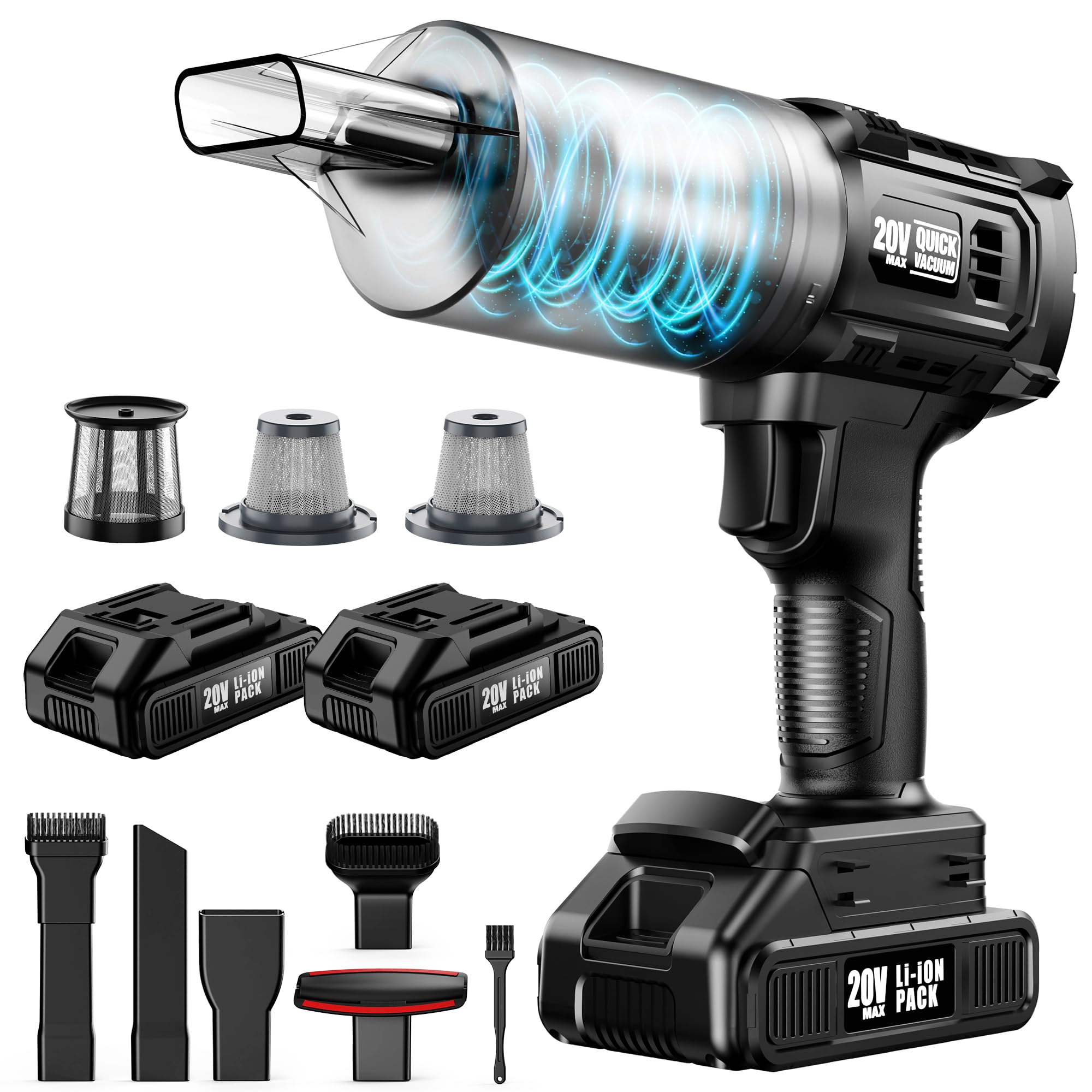 ONAVOT handheld vacuum front view shows compact design and portability benefits