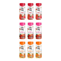 Once Upon a Farm front packaging showing variety canisters and clear labeling for quick grab