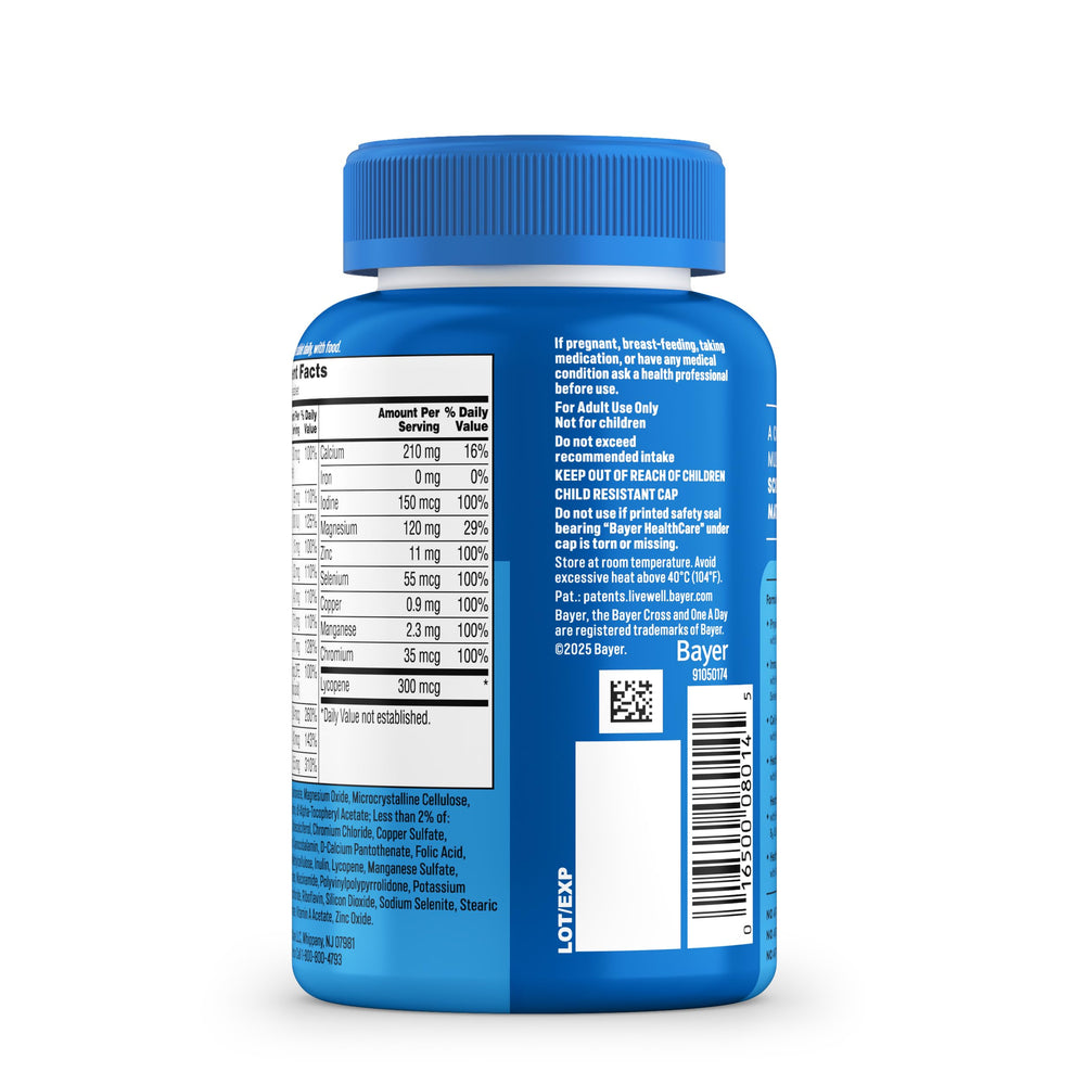 ONE A DAY allergen-free badge graphic highlighting absence of nine major allergens