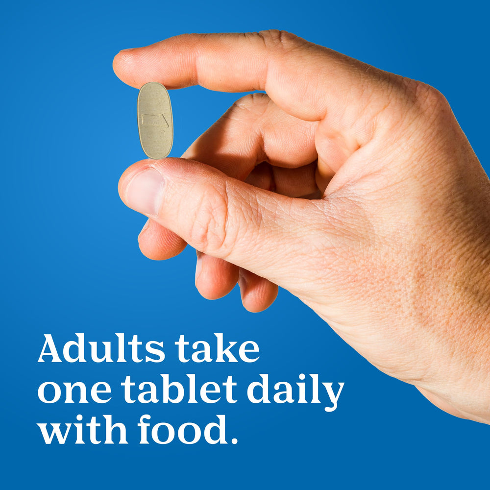 ONE A DAY open bottle with tablets to show daily dosing for long-term supply
