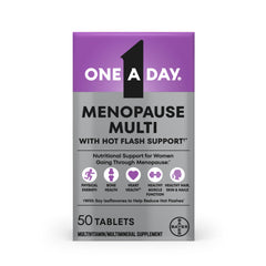 ONE A DAY front packaging showing menopause support and benefits