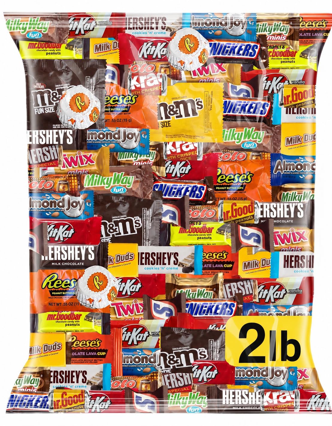 ONE CANDY WAY front view of assorted pack showing variety and fresh wrappers