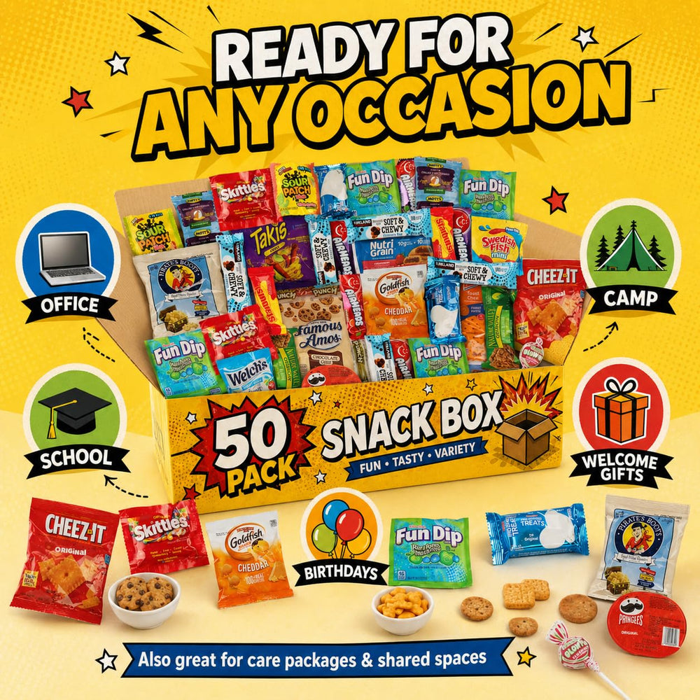 ONE CANDY WAY granola bar and crackers detail emphasizing varied snack options