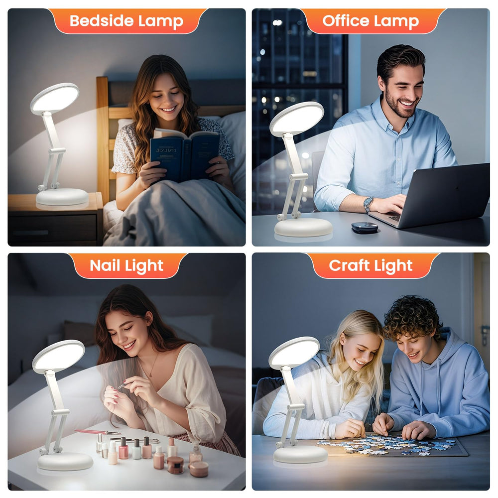 One Fire lamp lighting a book for comfortable reading and clear text