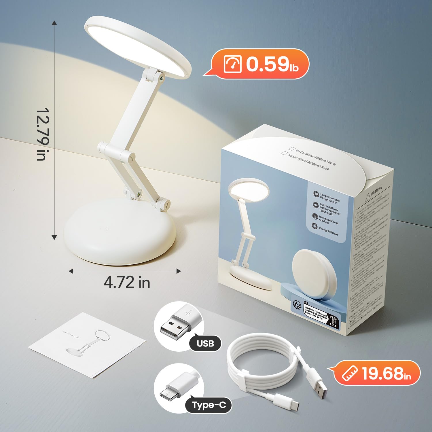 One Fire Type-C charge port and included cable for fast convenient charging