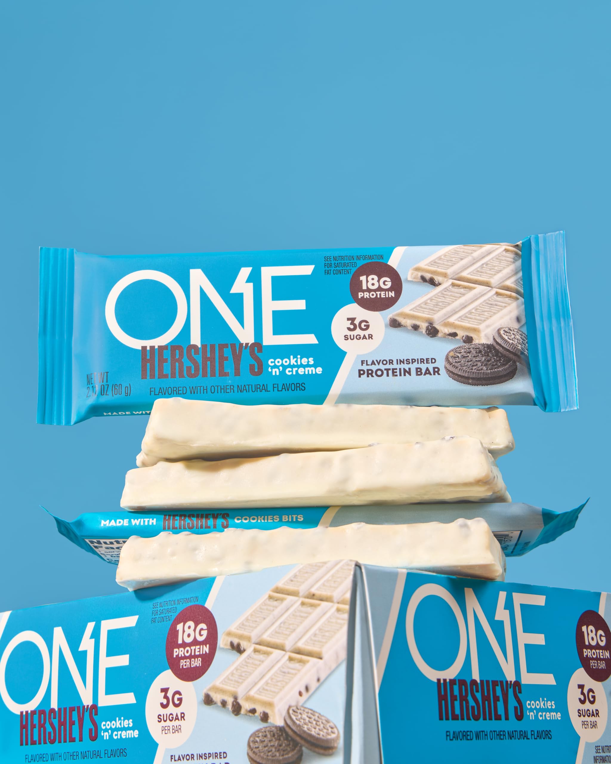 ONE HERSHEY'S close-up of cookie bits delivering crunchy flavor contrast