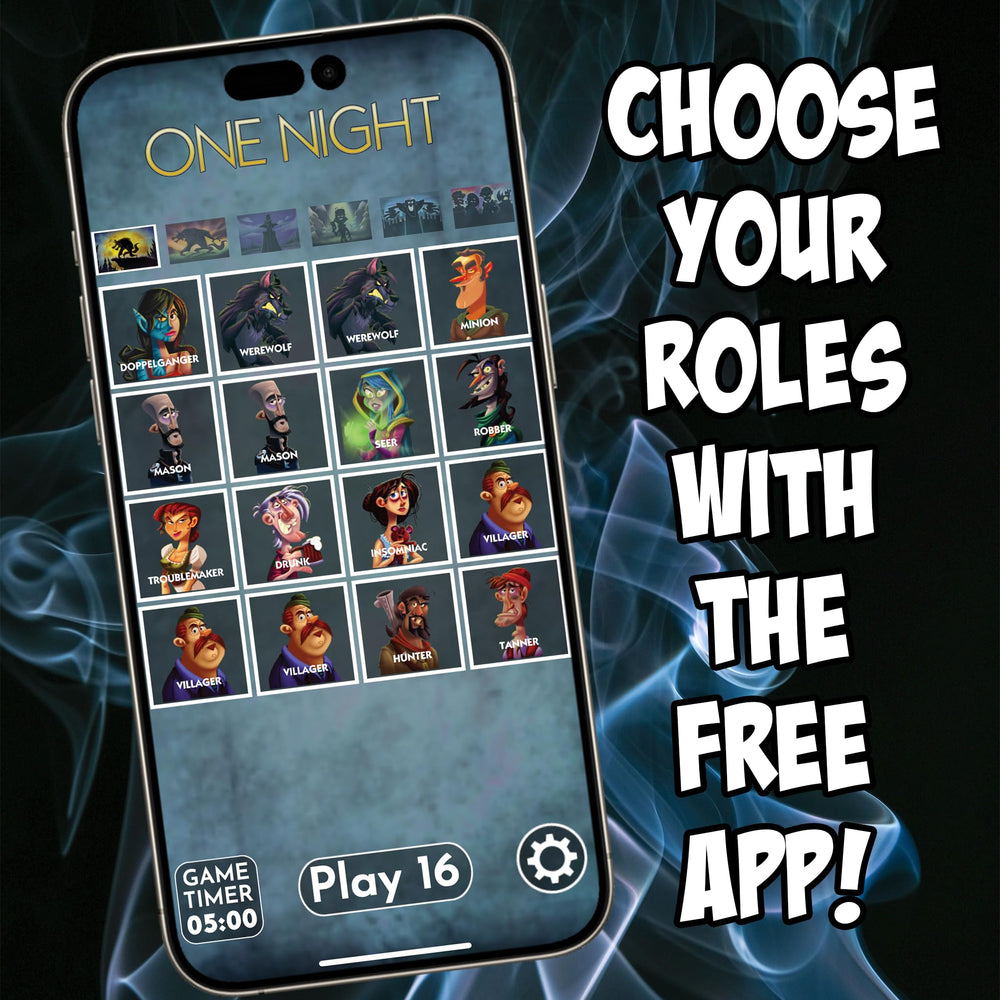 Bezier Games players during night phase using cards, encouraging fast play