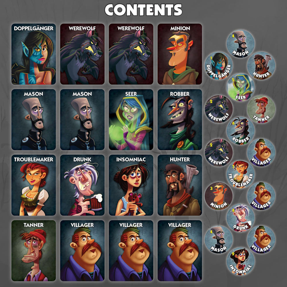 Bezier Games close-up of role cards illustrating secrets and easy readability