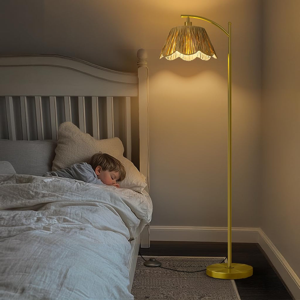 Oneach lamp next to sofa to show scale and height benefit ideal placement