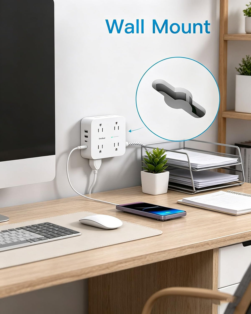 One Beat cord stretched across room to show 20 ft reach and flexible placement