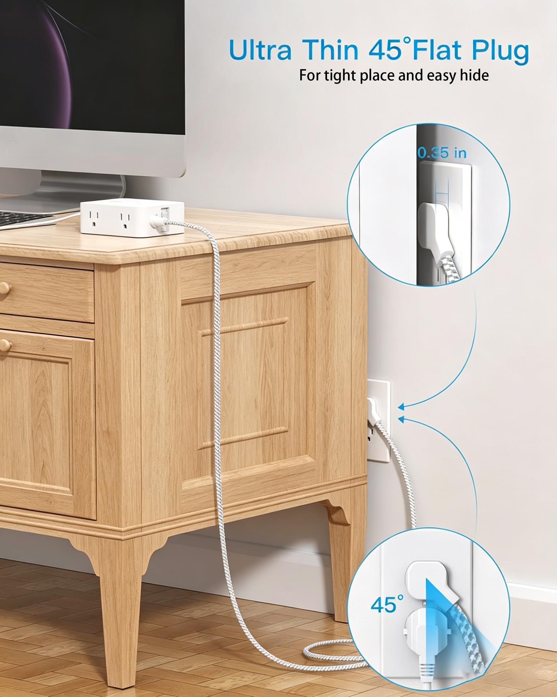 One Beat mounted under desk for tidy cable management and secure placement