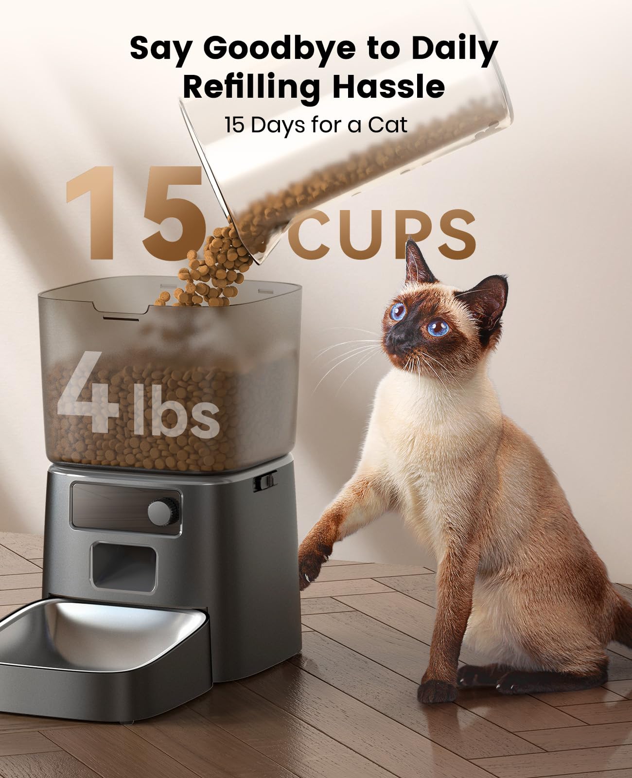oneisall food dispensed in bowl illustrating accurate portion release