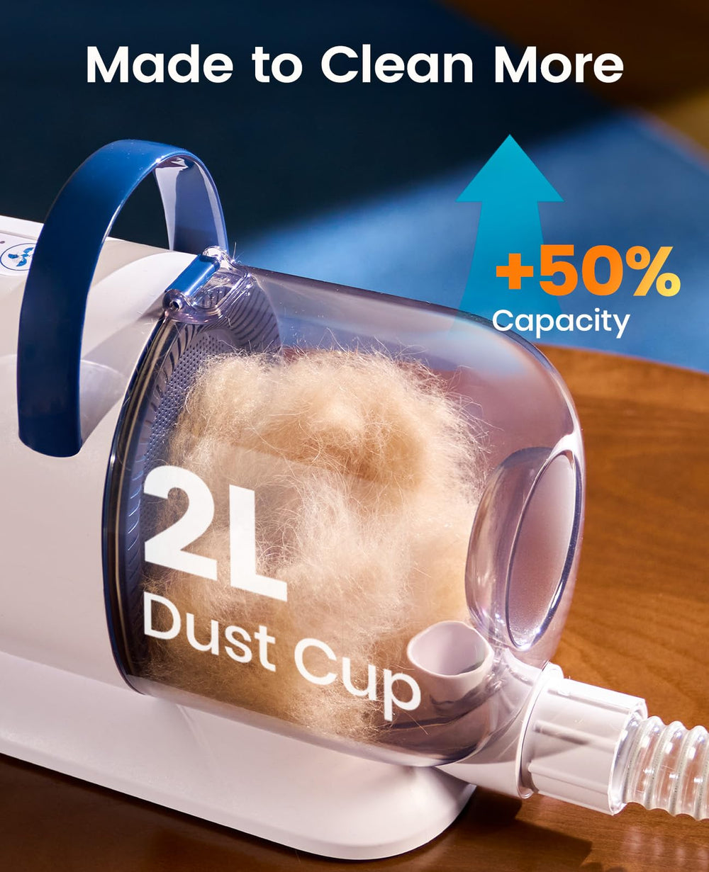 oneisall grooming in use on dog reducing loose fur around home