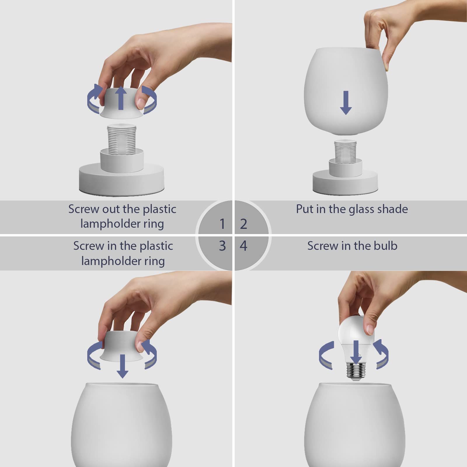 ONEWISH lamp casting warm evening ambiance for relaxing bedroom lighting
