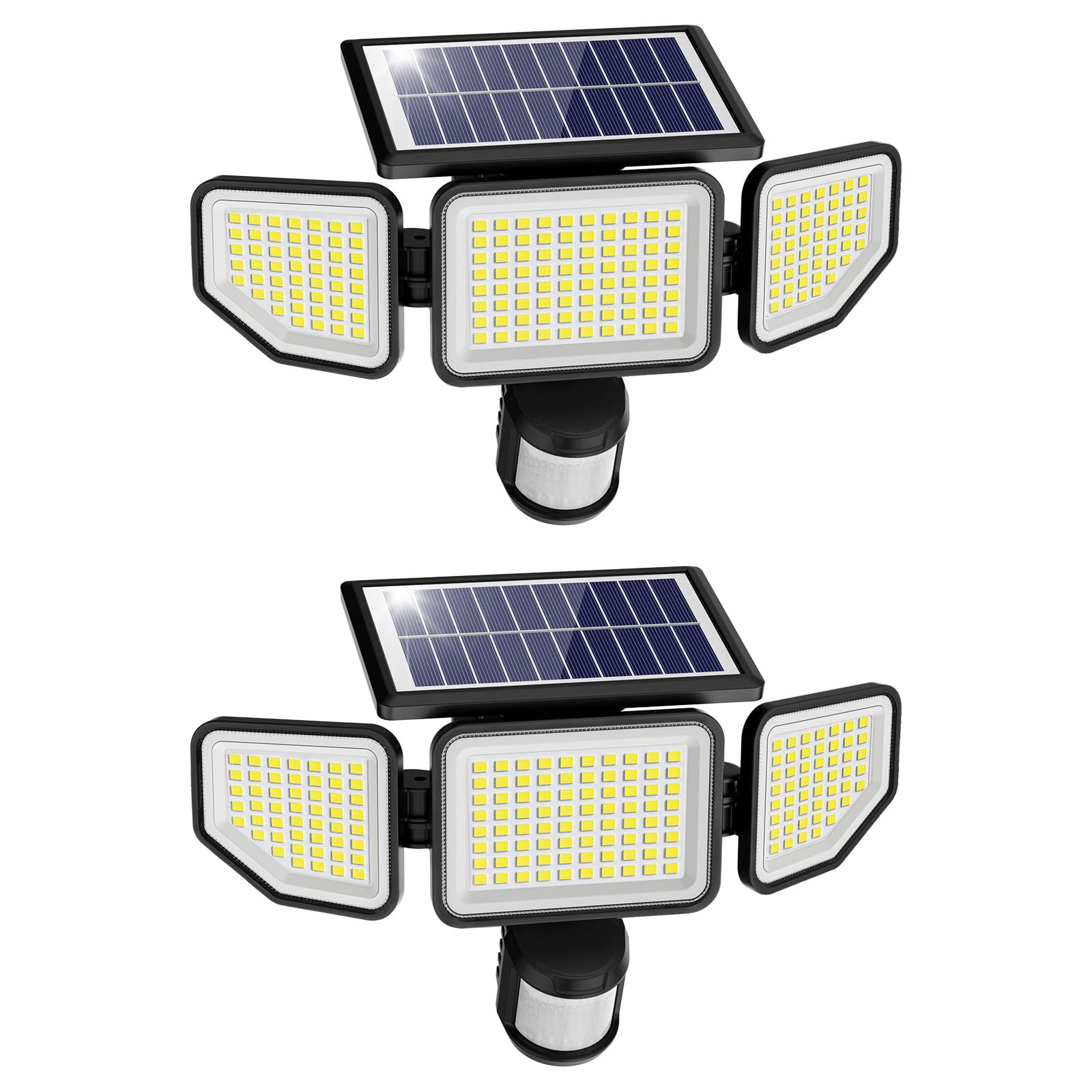 Onforu three-heads front view showing wide coverage and bright output
