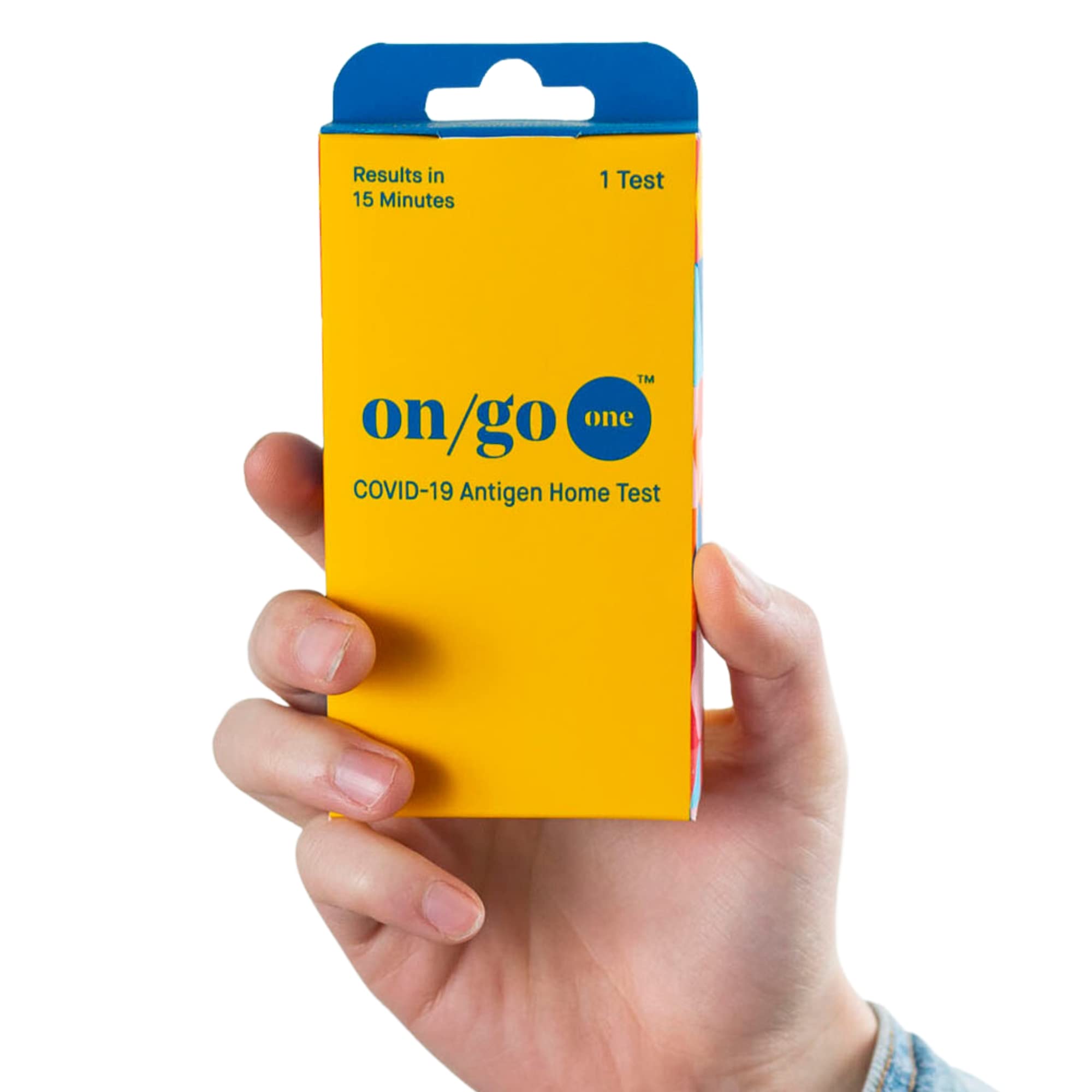 ON/GO app displayed on phone guiding a user through testing for clearer results