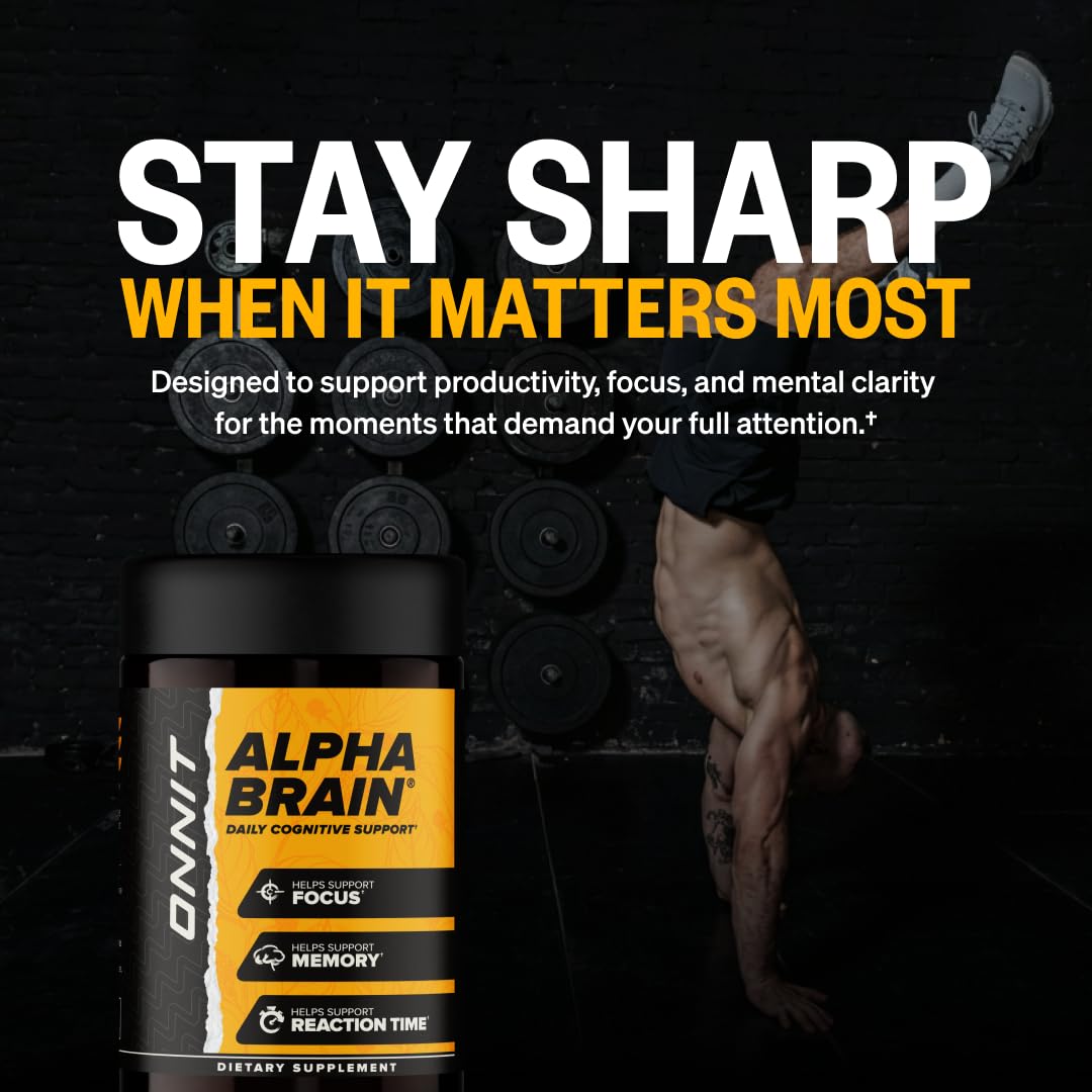ONNIT Alpha Brain single capsule close-up showing texture and easy swallowing