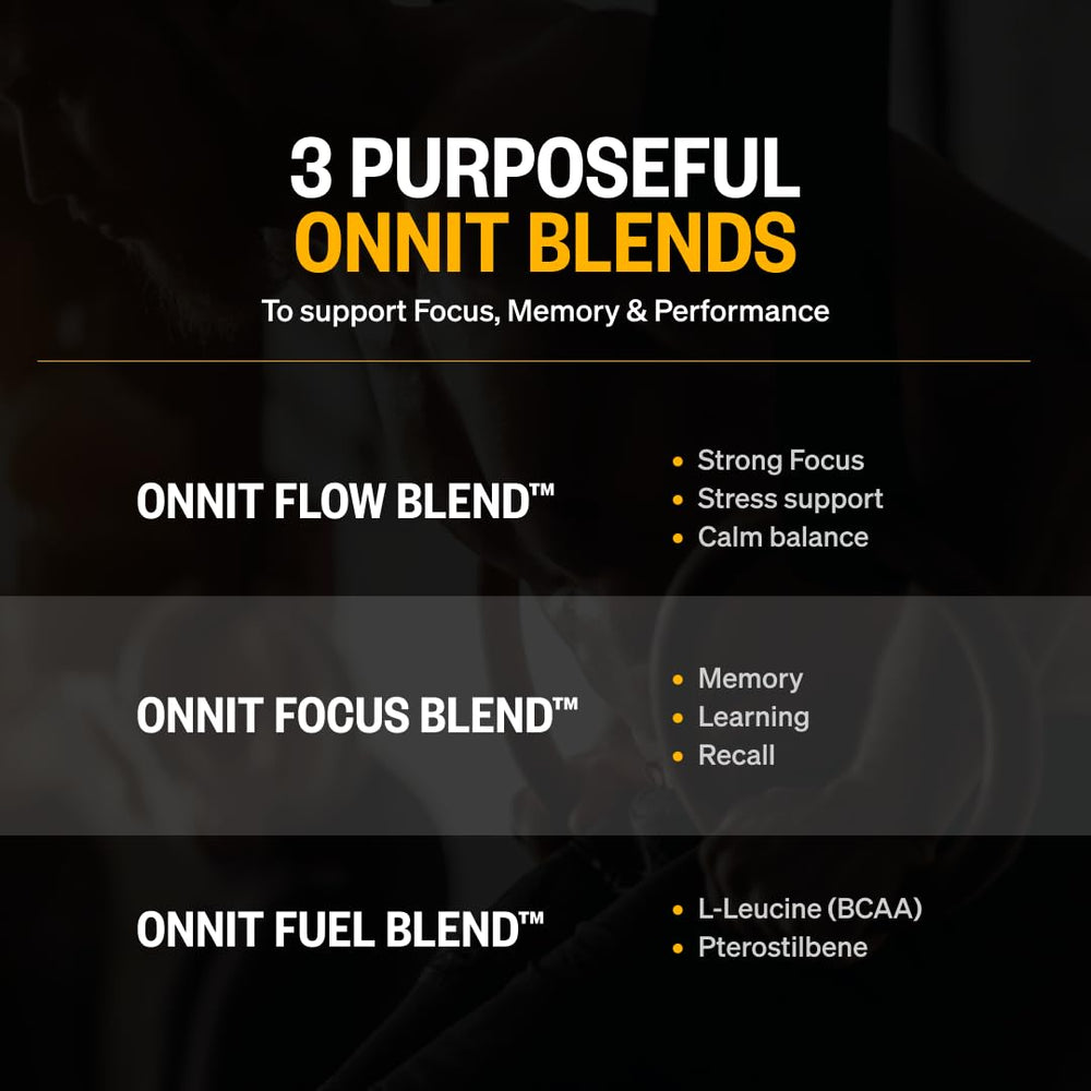 ONNIT Alpha Brain next to a coin showing size comparison and travel-friendly benefit