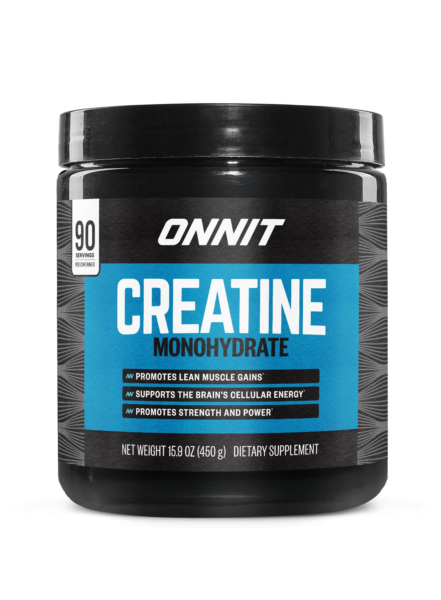 ONNIT tub front view showing branding and size, ideal for long-term supply