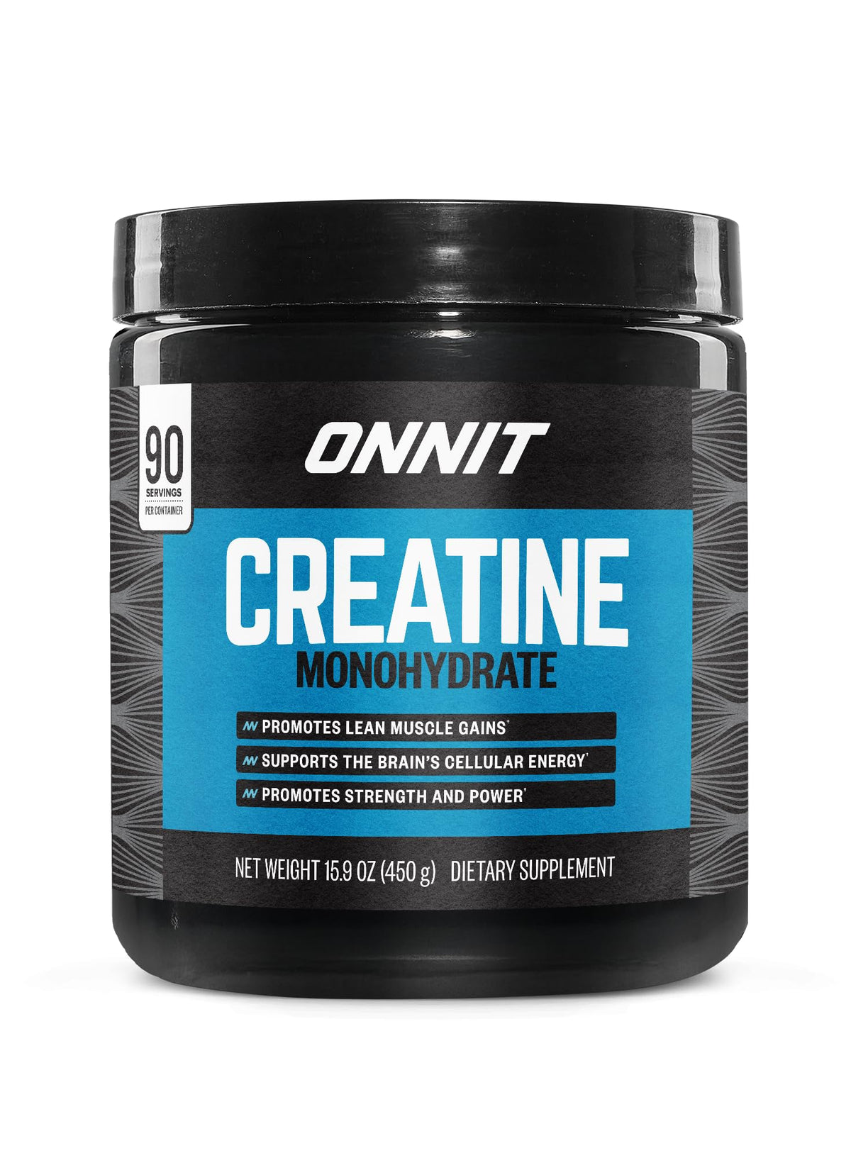 ONNIT tub front view showing branding and size, ideal for long-term supply