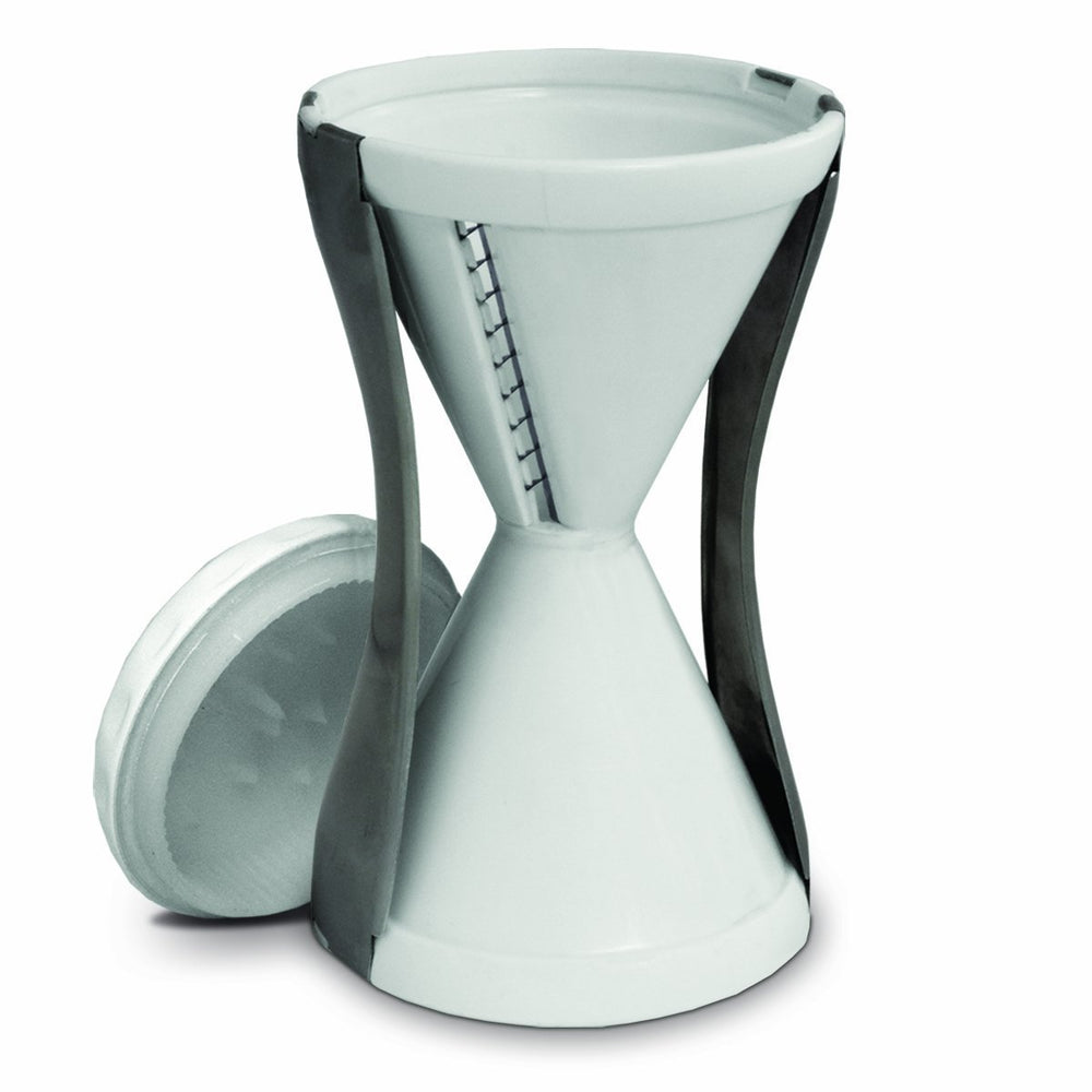 Ontel Veggetti front view showing compact spiralizer and clean profile for easy storage