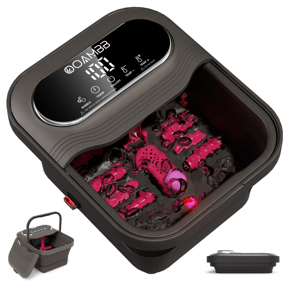 OOAMBB foot spa front view showcasing compact design and user-friendly layout