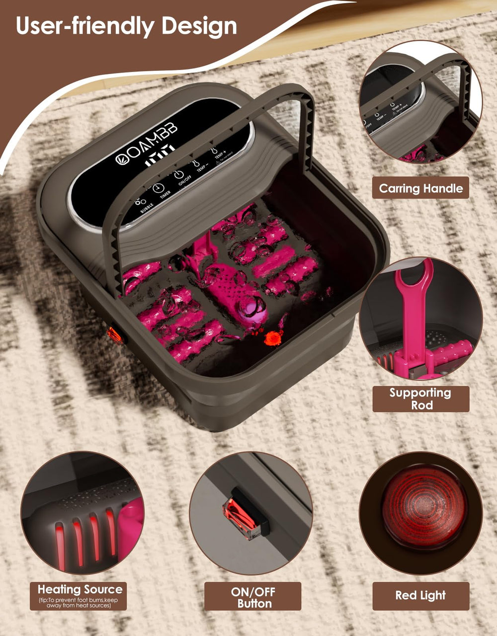 OOAMBB pedicure stone removal demonstrating effortless exfoliation for smoother feet