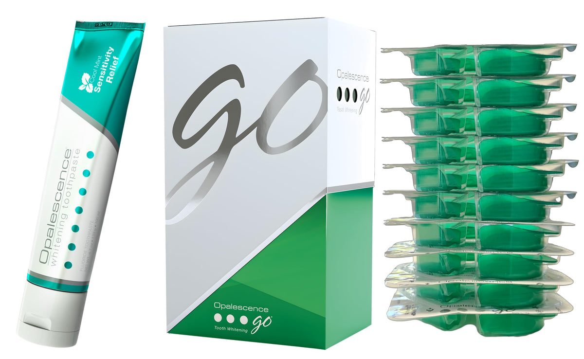 opalescence front packaging showing kit contents and benefits