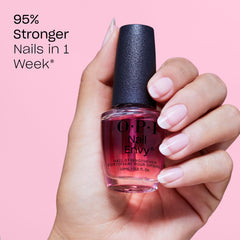 OPI Nail Envy brush spreading product to show smooth application and easy coverage