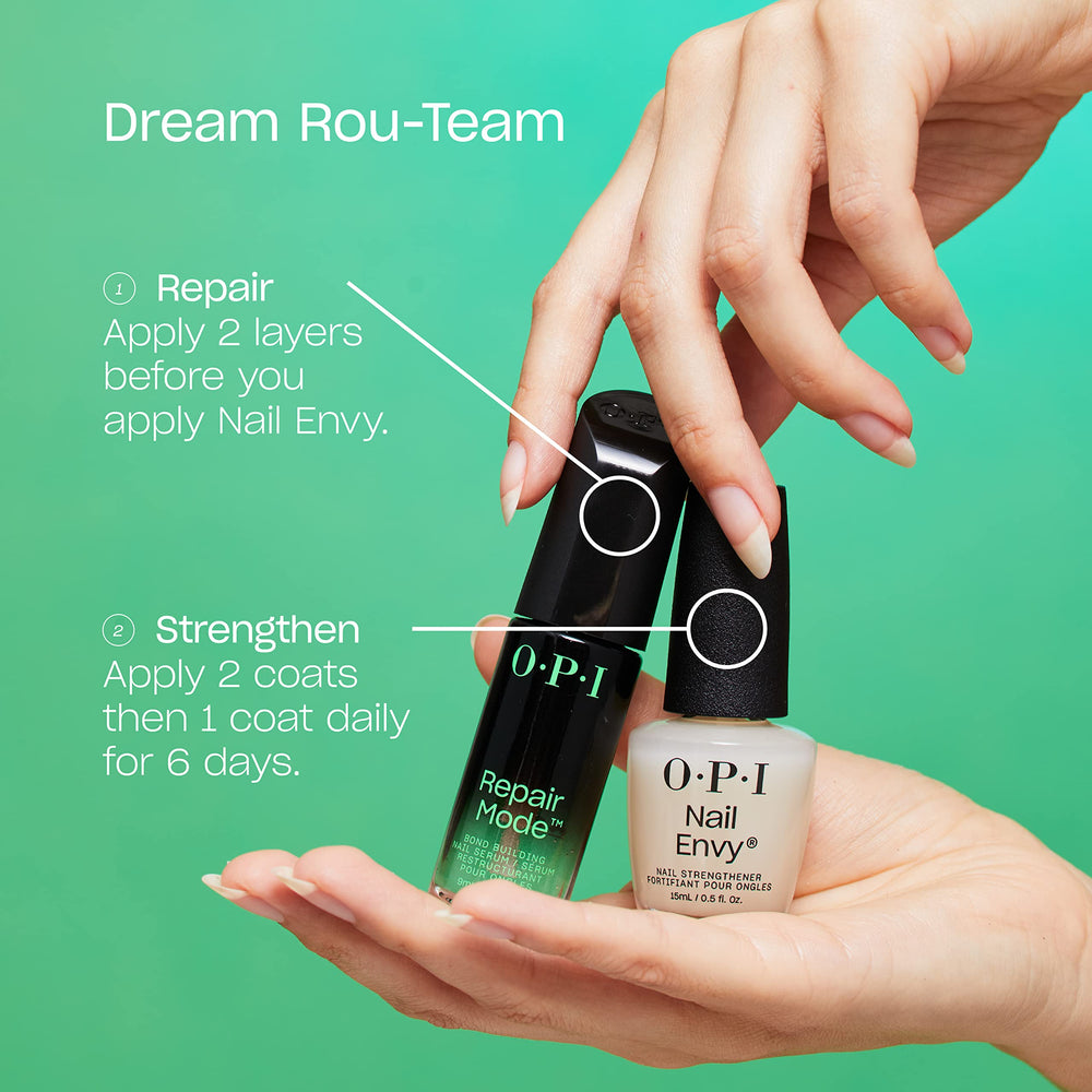 OPI bottle held in hand indicating true size and practical scale