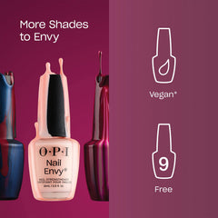 OPI swatch on nail tips displaying sheer neutral finish and coverage