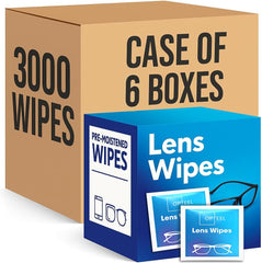 OPTEEL front packaging showing case of 6 boxes and product branding benefit quick access