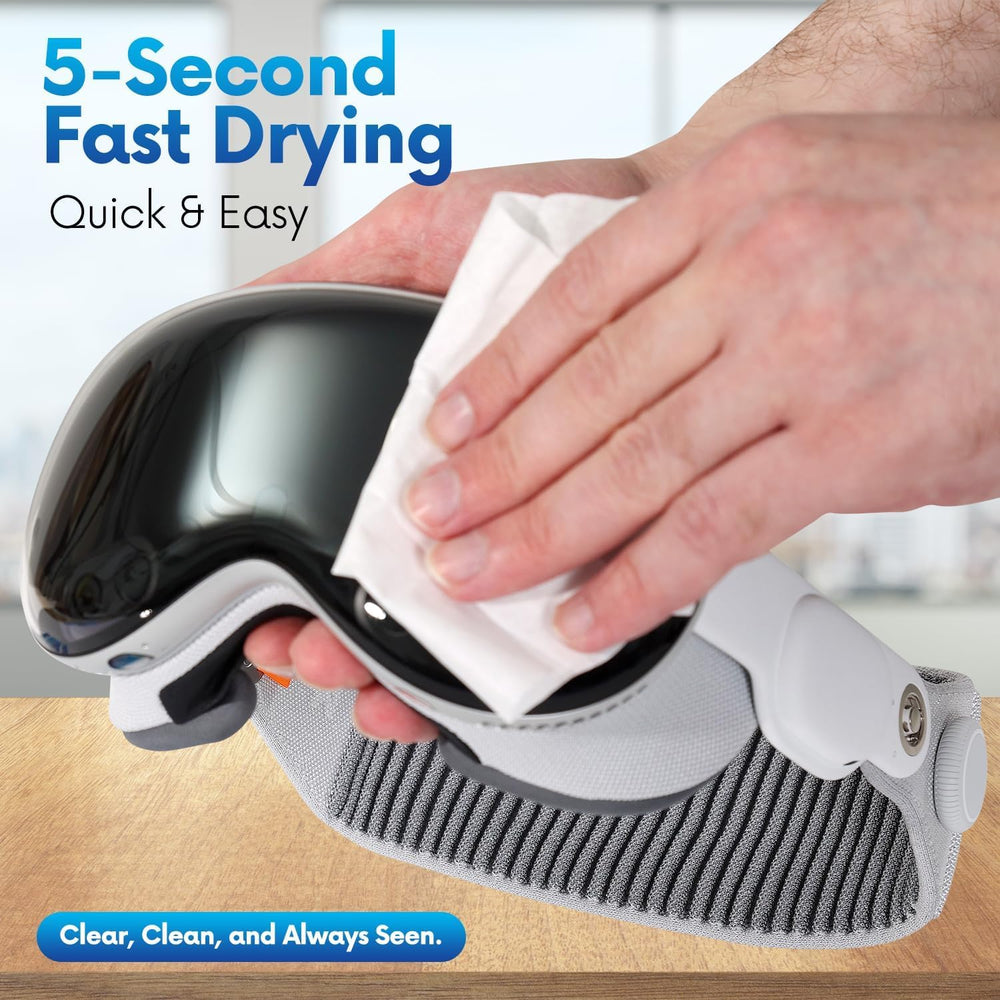 OPTEEL wipe fabric texture close-up showing soft non-abrasive weave for scratch protection