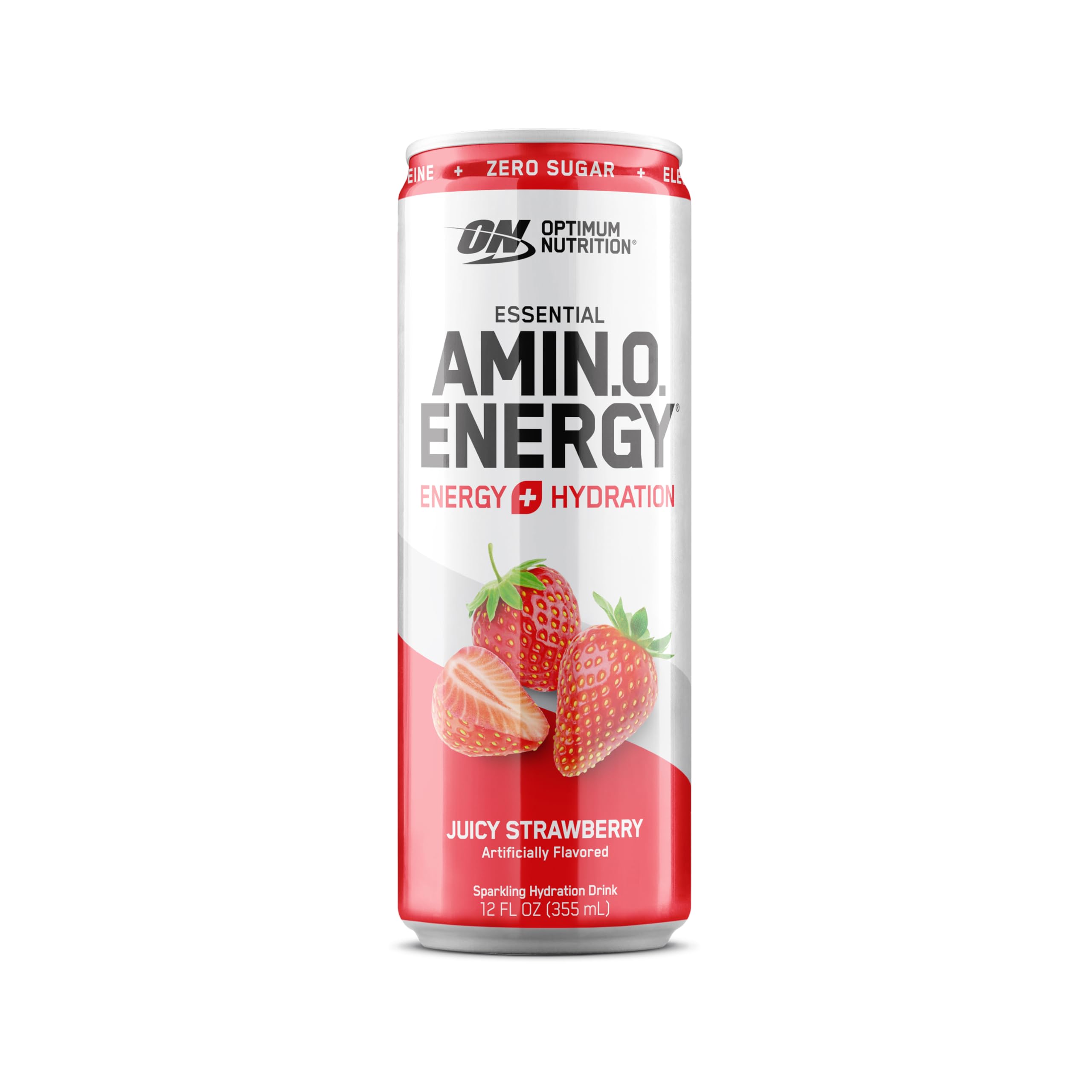 Optimum Nutrition sparkling pour into glass showing hydration and refreshment benefit