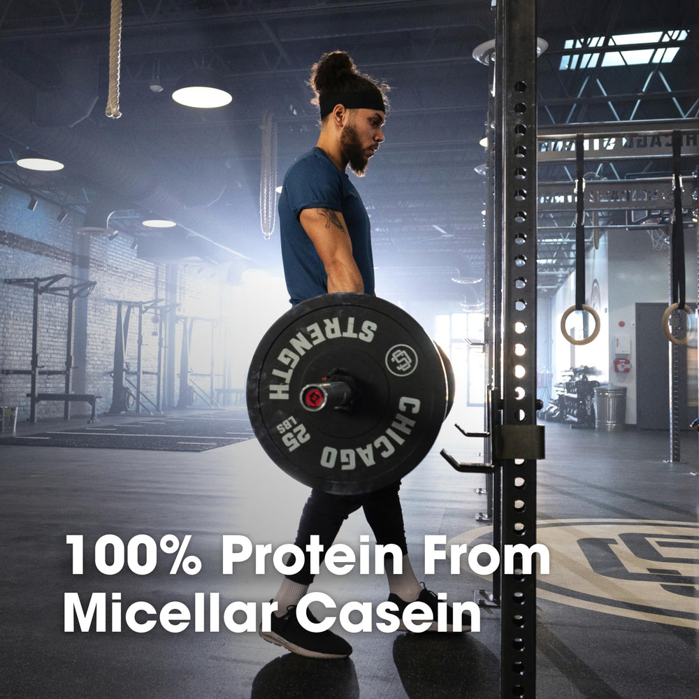 Optimum Nutrition shaker bottle with mixed casein for on-the-go recovery