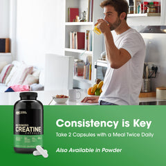 Optimum Nutrition bottle top and cap emphasizing secure packaging and convenience