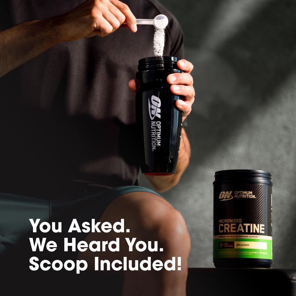 Optimum Nutrition single serving mixed in water for fast hydration